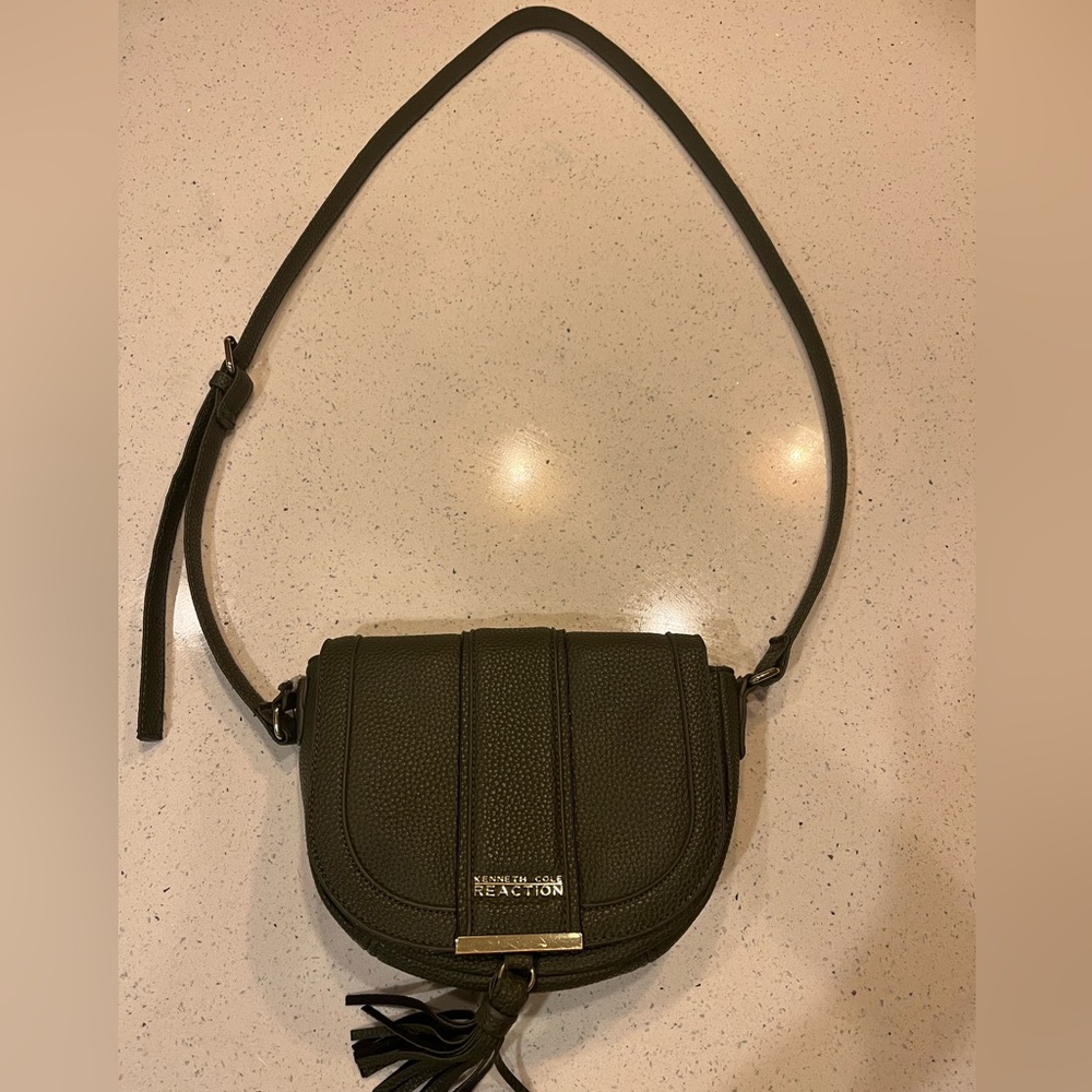 Kenneth Cole Reaction over the shoulder purse. Hunter green